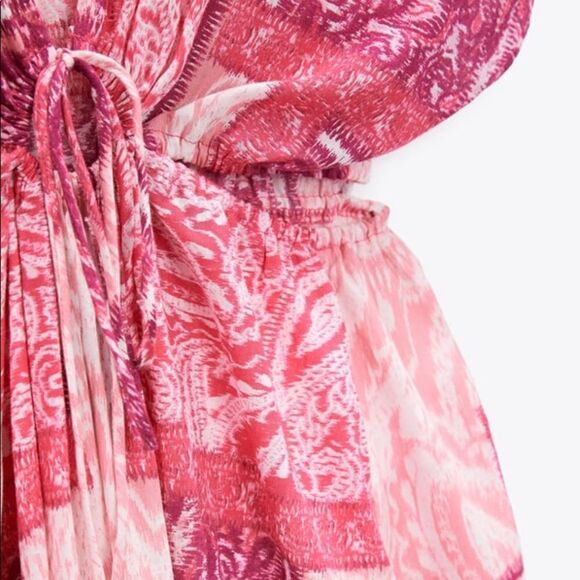 Zara Patchwork Print Dress New - Picture 9 of 11